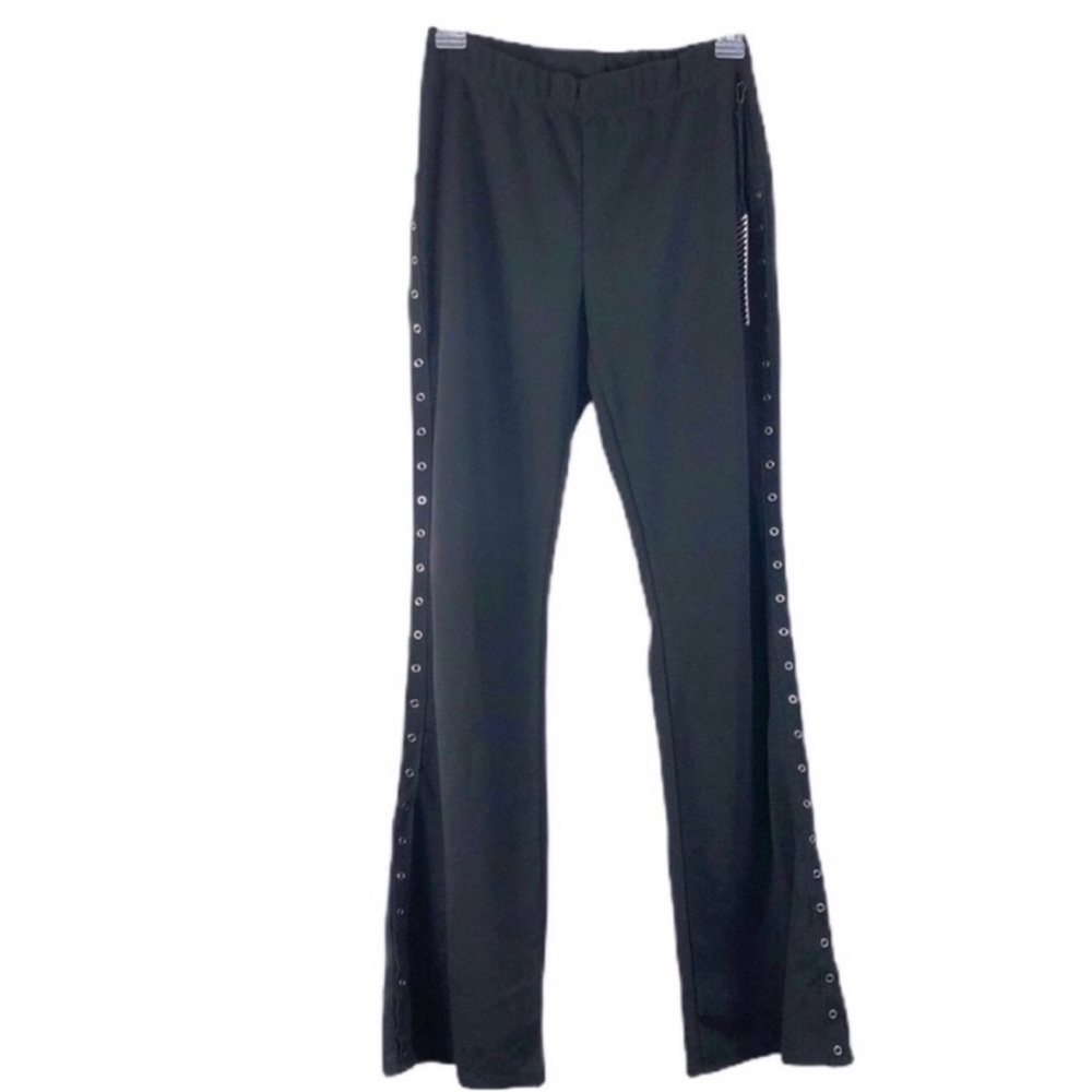 Haute Monde Black Silver Snap Pants